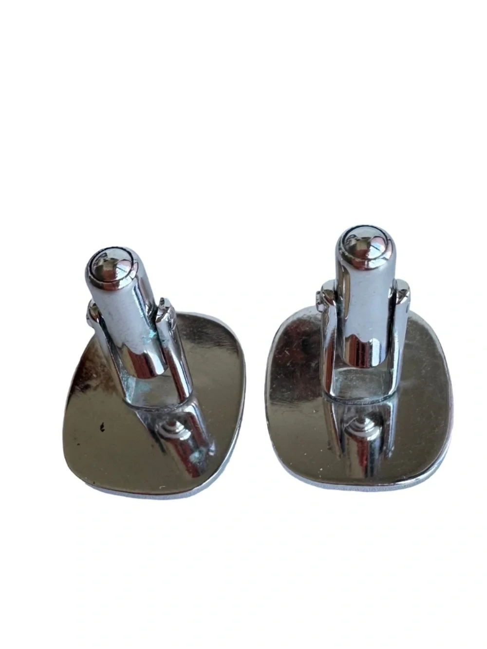 Japanese Cloisonne Cufflinks Purple Enamel Silver Tone Vintage Mens Formalwear